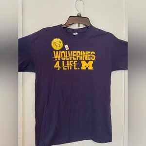 University of Michigan, youth tee size L, new